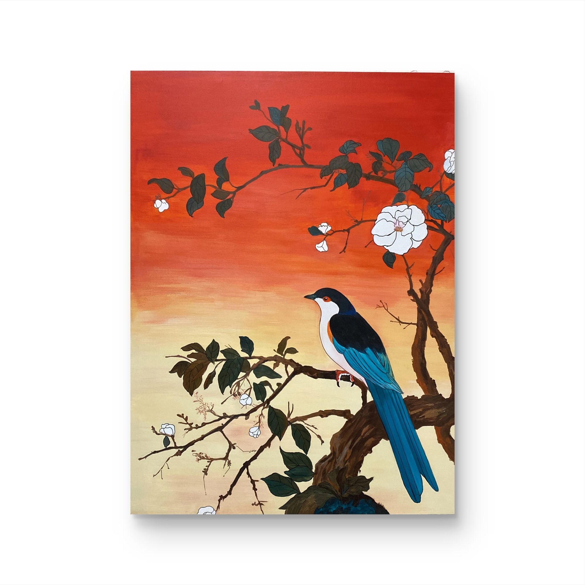 【喜上枝头】原创手绘挂画 “60*80“ No.1473 玄关纯手绘装饰画 