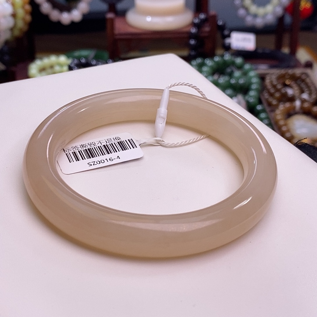 和田玉毕业级浓藕粉老矿料羊脂级红粉货头手镯59未镶嵌多**水