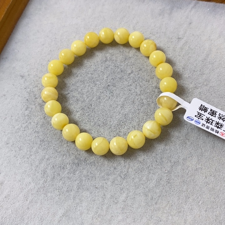 蜜蜡裸石未镶嵌串