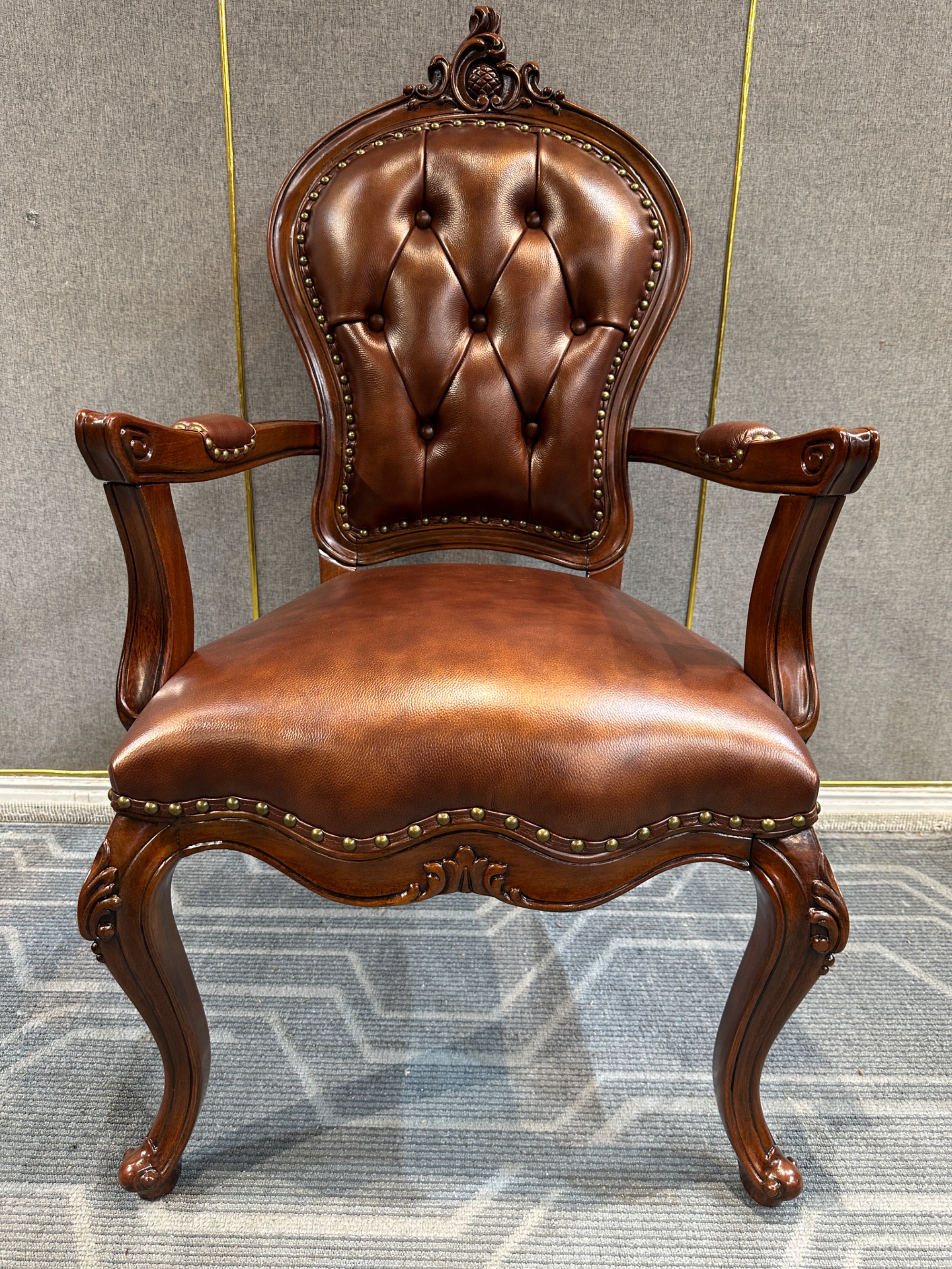 FSY561扶手椅 620*640*1120 坐高500美式实木坐具