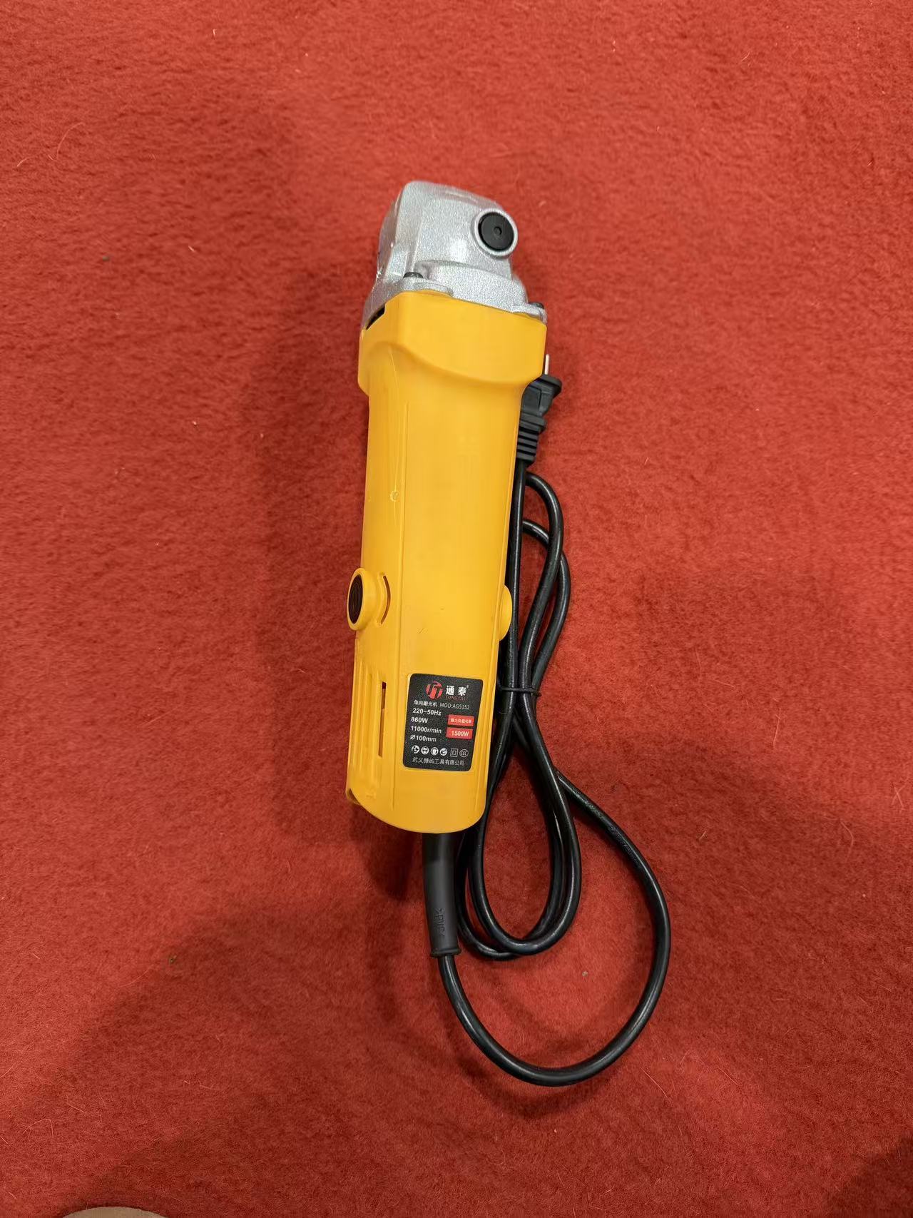 如图/黄色手持角磨机