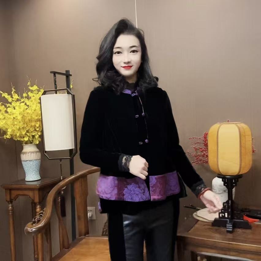 【峰姐优品】8733【RN】两穿国风撞色厚丝绒马甲