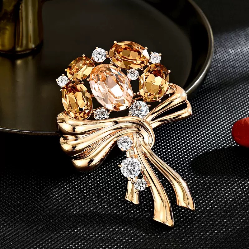 铜合金胸针 【永恒浪漫】蓝色轻奢高档时尚百搭精致优雅奢华8009