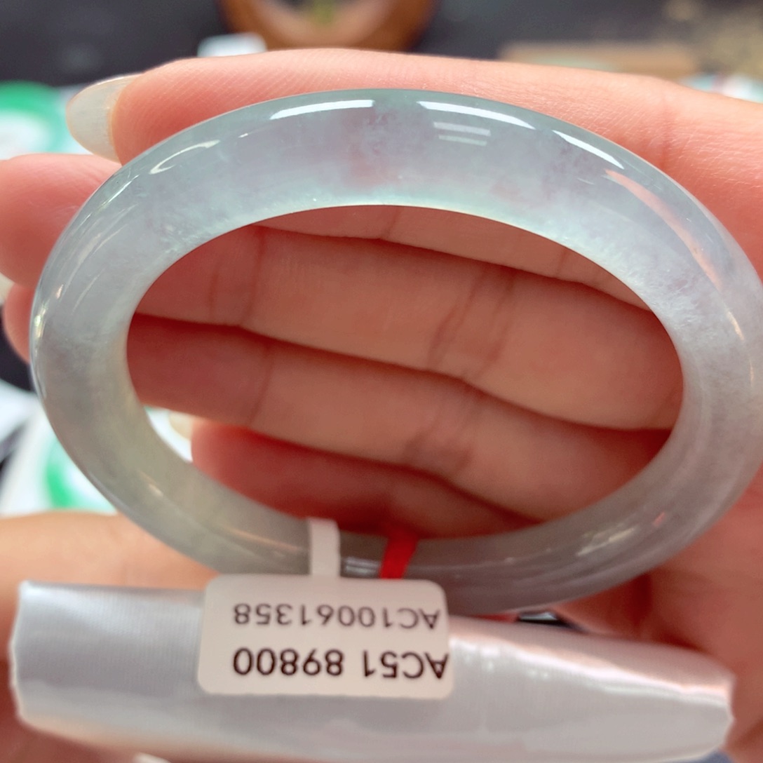 翡翠手镯未镶嵌51圆（26）高冰小玻璃12号