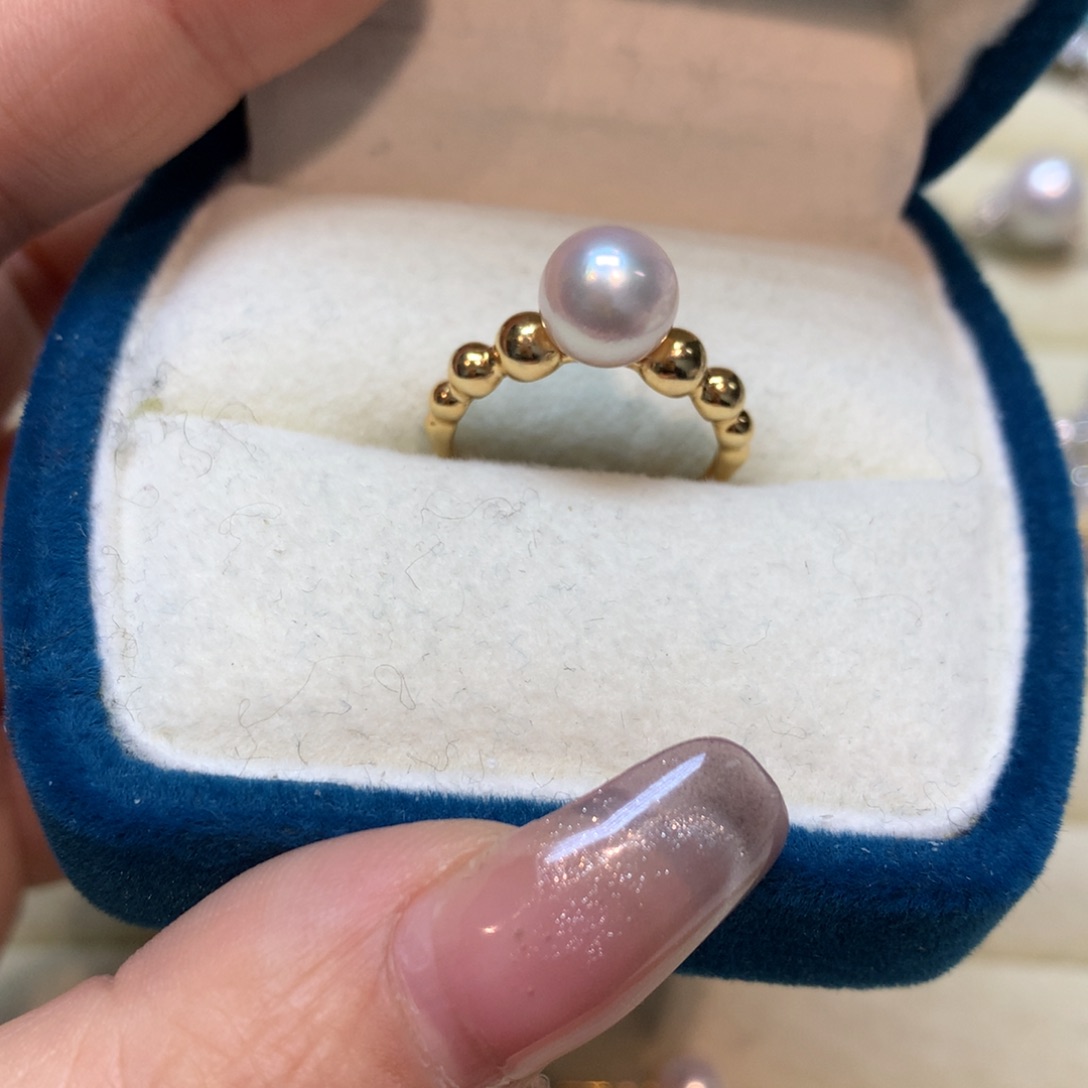 海水珍珠戒指银S925镶嵌