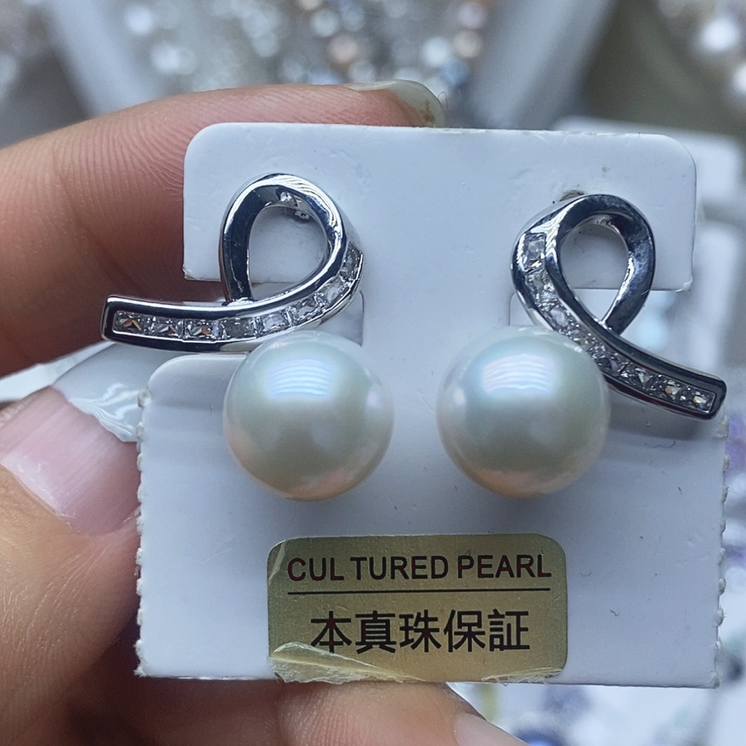淡水珍珠耳钉未镶嵌