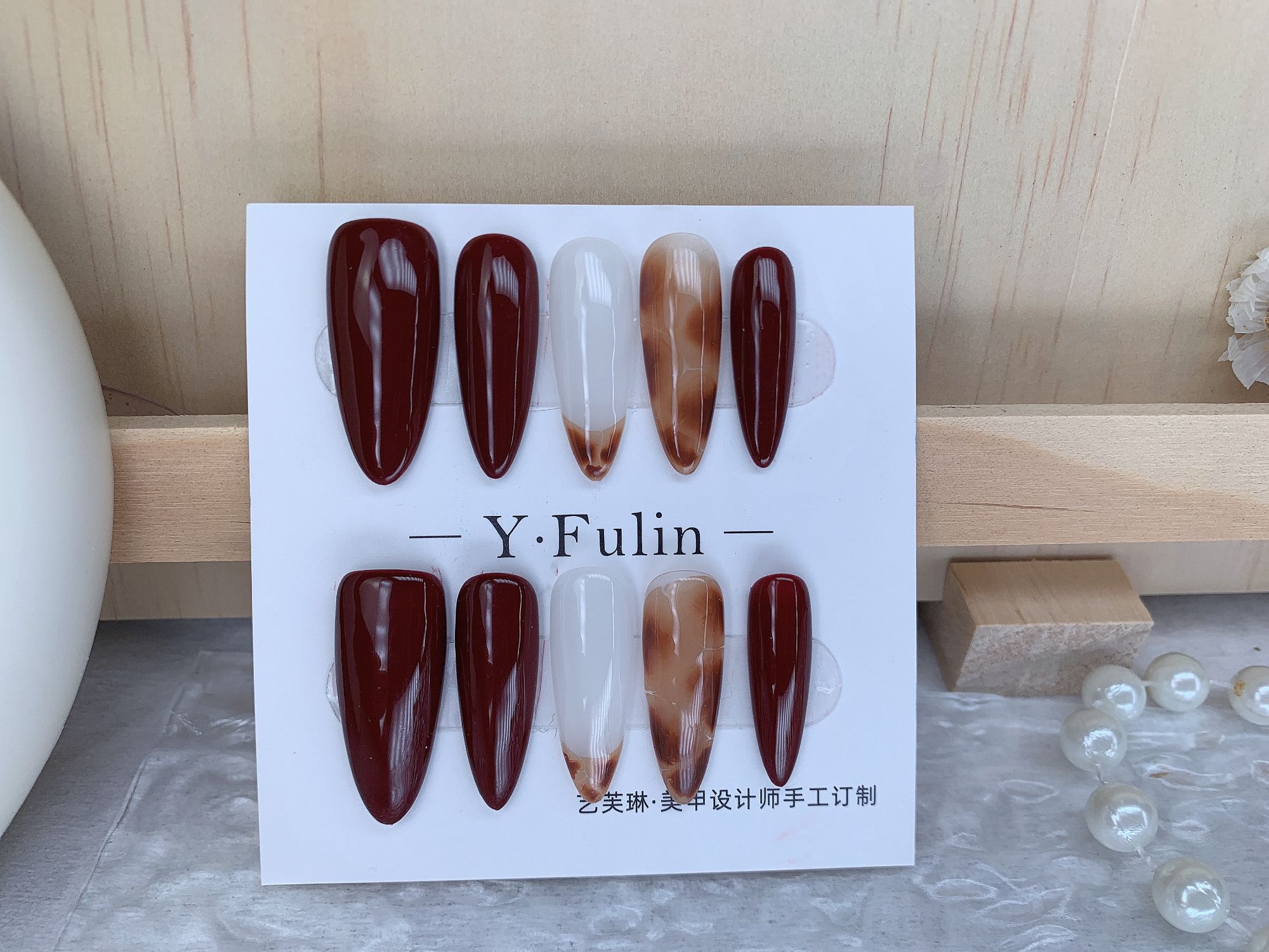 Y.FuLin晕染纯手工穿戴甲气质显白【美甲】