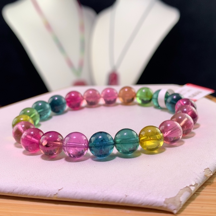 双色碧玺手链未镶嵌