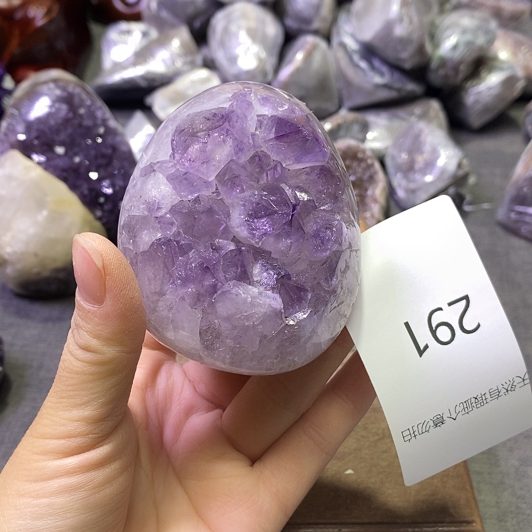 未镶嵌紫晶珠宝半成品