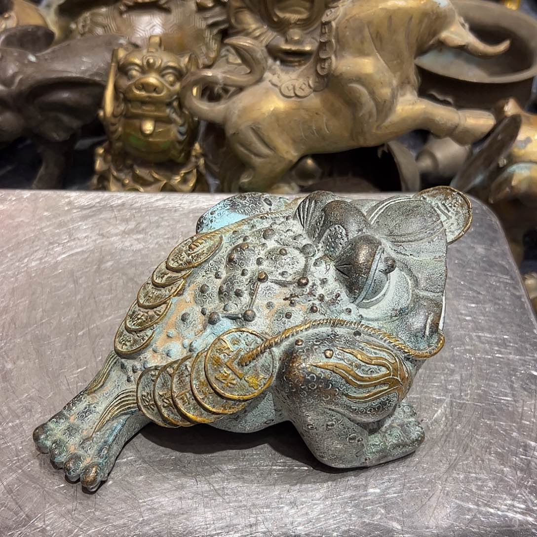 手****r微瑕疵黄铜摆件工艺品