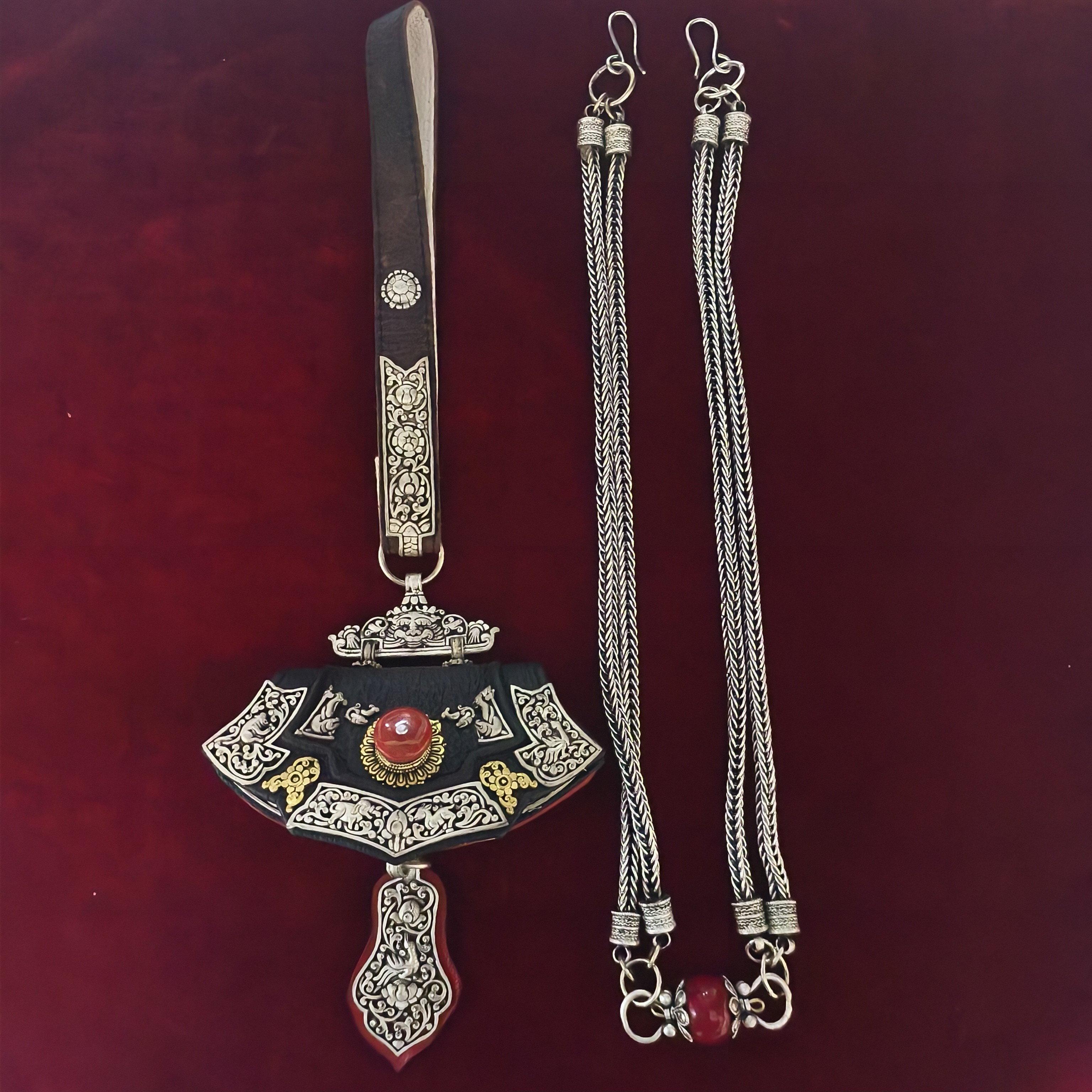 新款女士藏族特色手工白铜加银腰链挂件简约时尚百搭爆2件