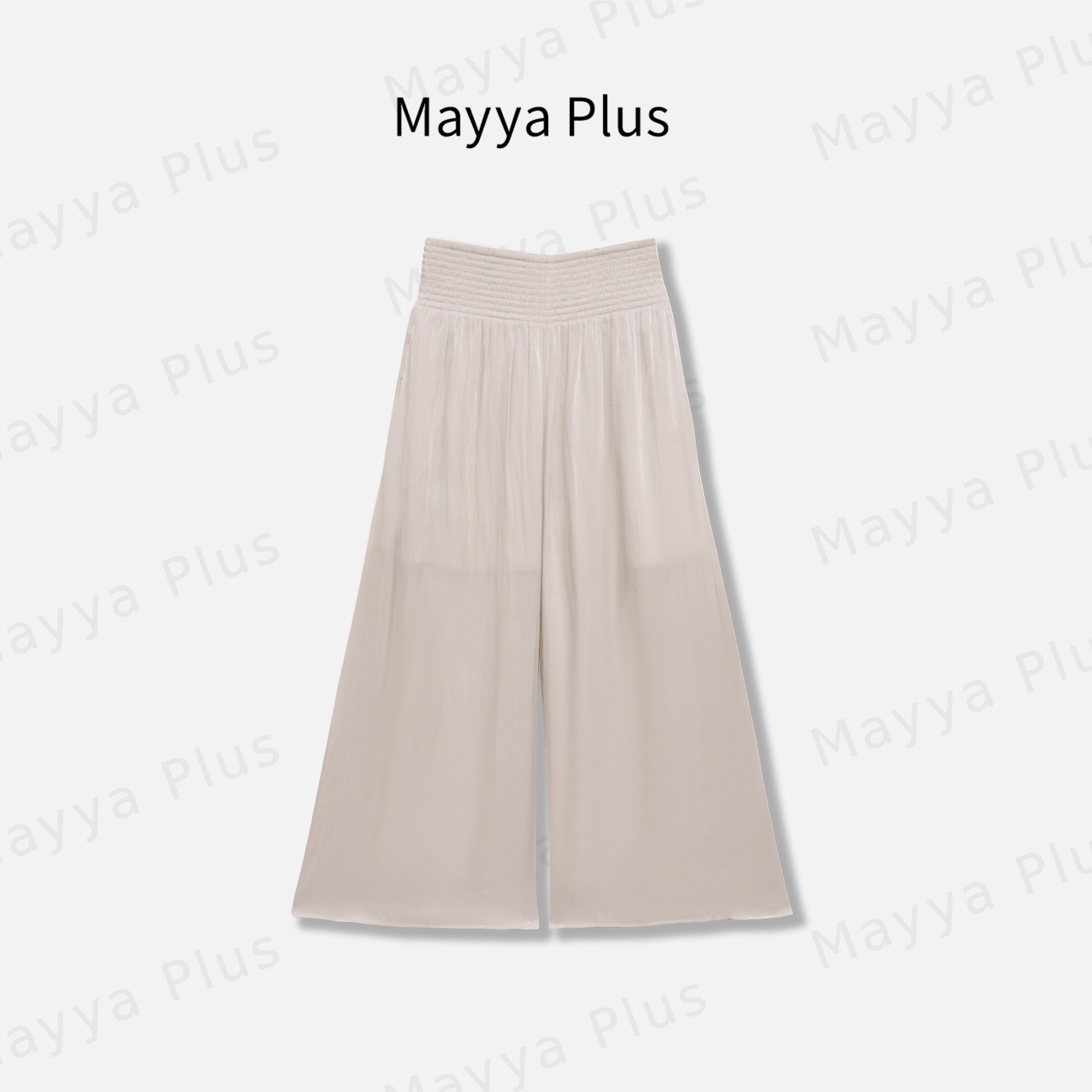【琉璃裙裤】Mayya Plus麦芽定制粉彩风气质垂感打揽休闲裤32626029