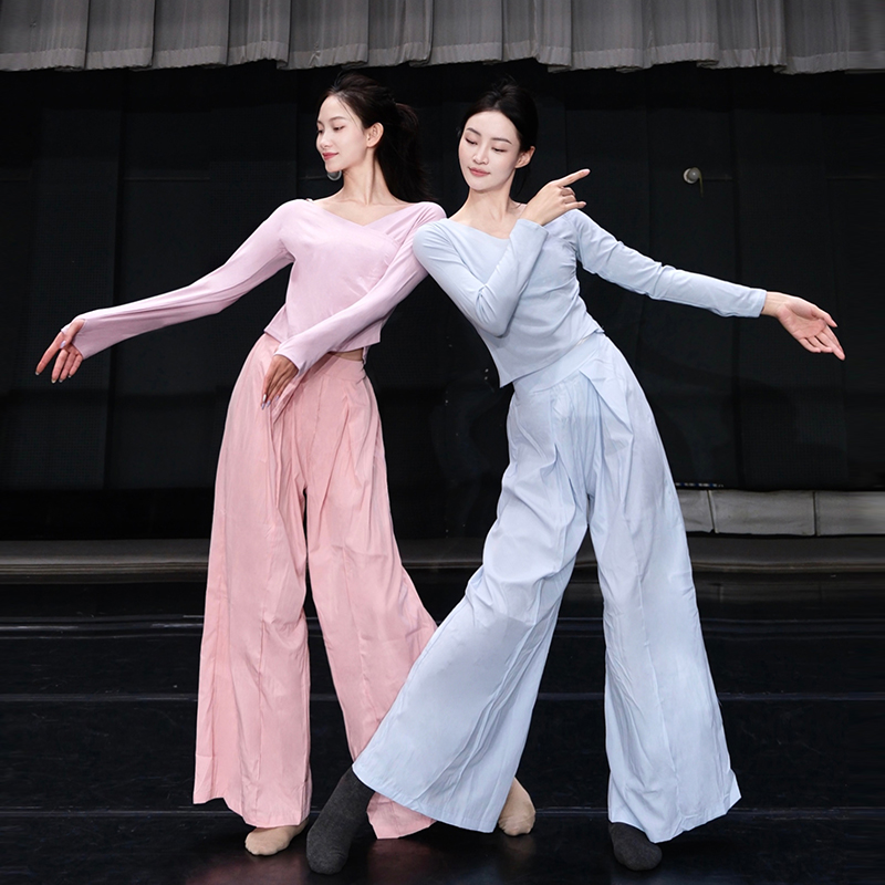 古典舞练功服套指长袖中国舞蹈形体服套装2025年新款现代舞上衣女