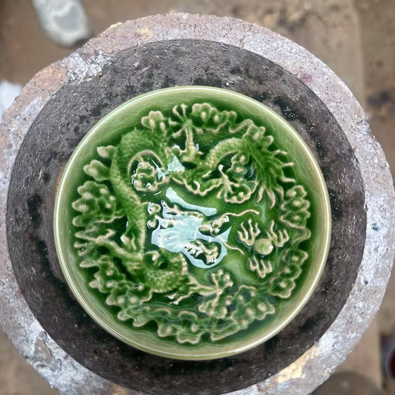 平口龙腾盛世帝王绿建窑建盏