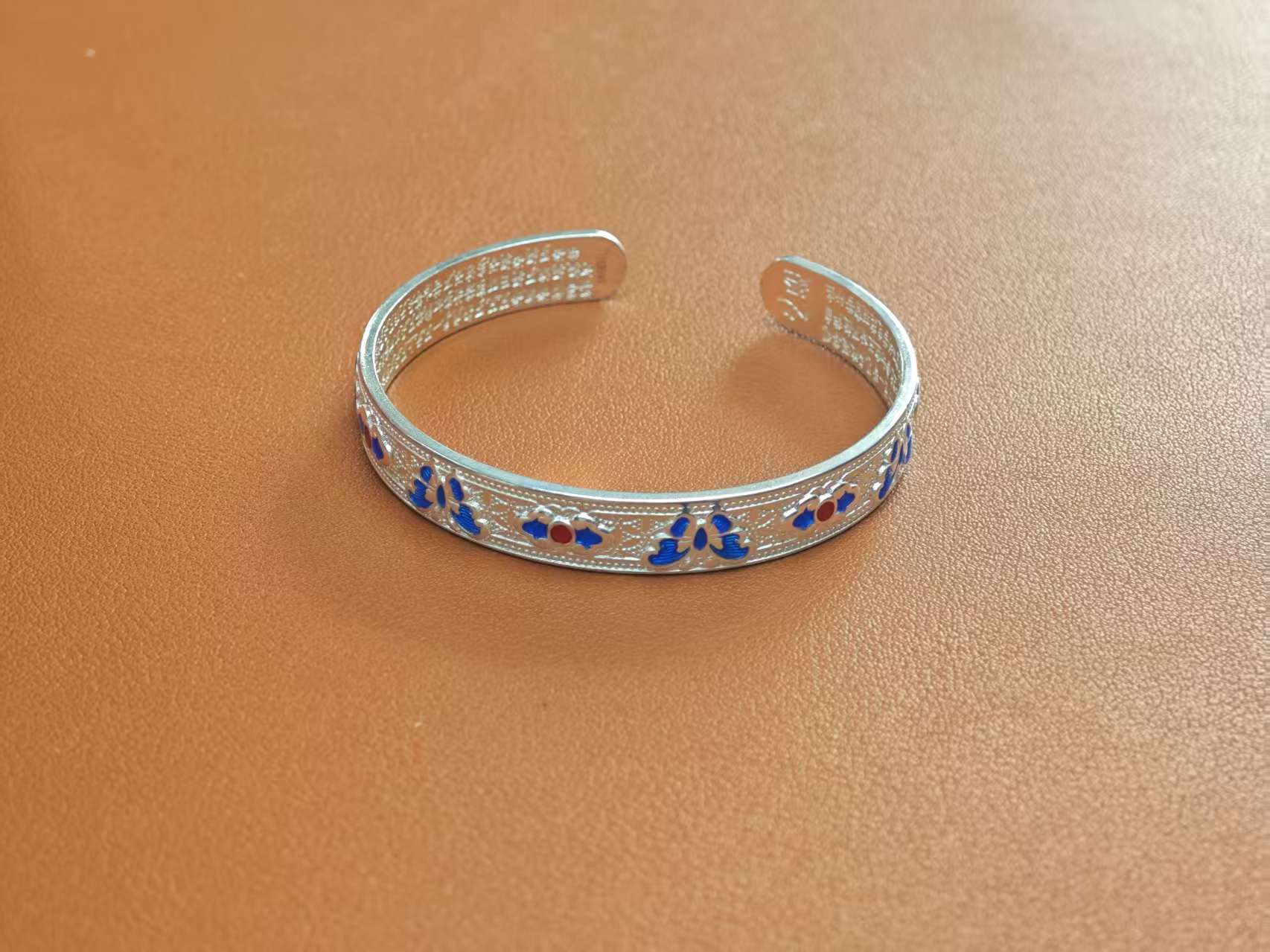 非金属珐琅手镯 古法蝴蝶手镯不带礼  盒S-0368