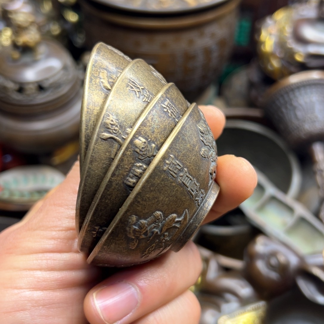 铜摆件欢迎欢迎你