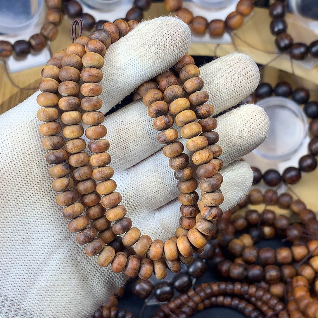 贡木手串/手链58算盘黄油多圈粗抛