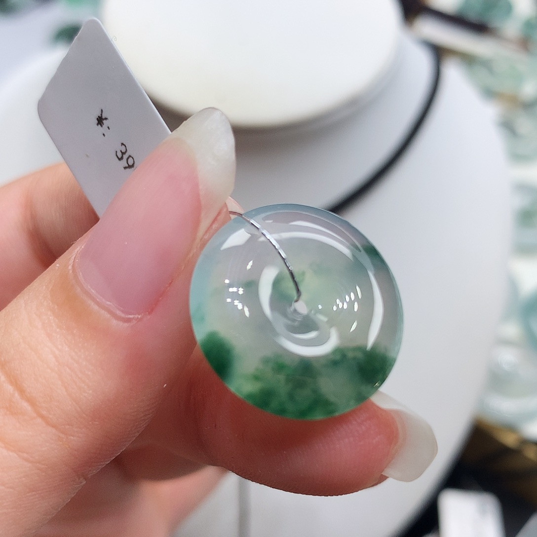 翡翠未镶嵌胸饰翡翠126，19.5/5