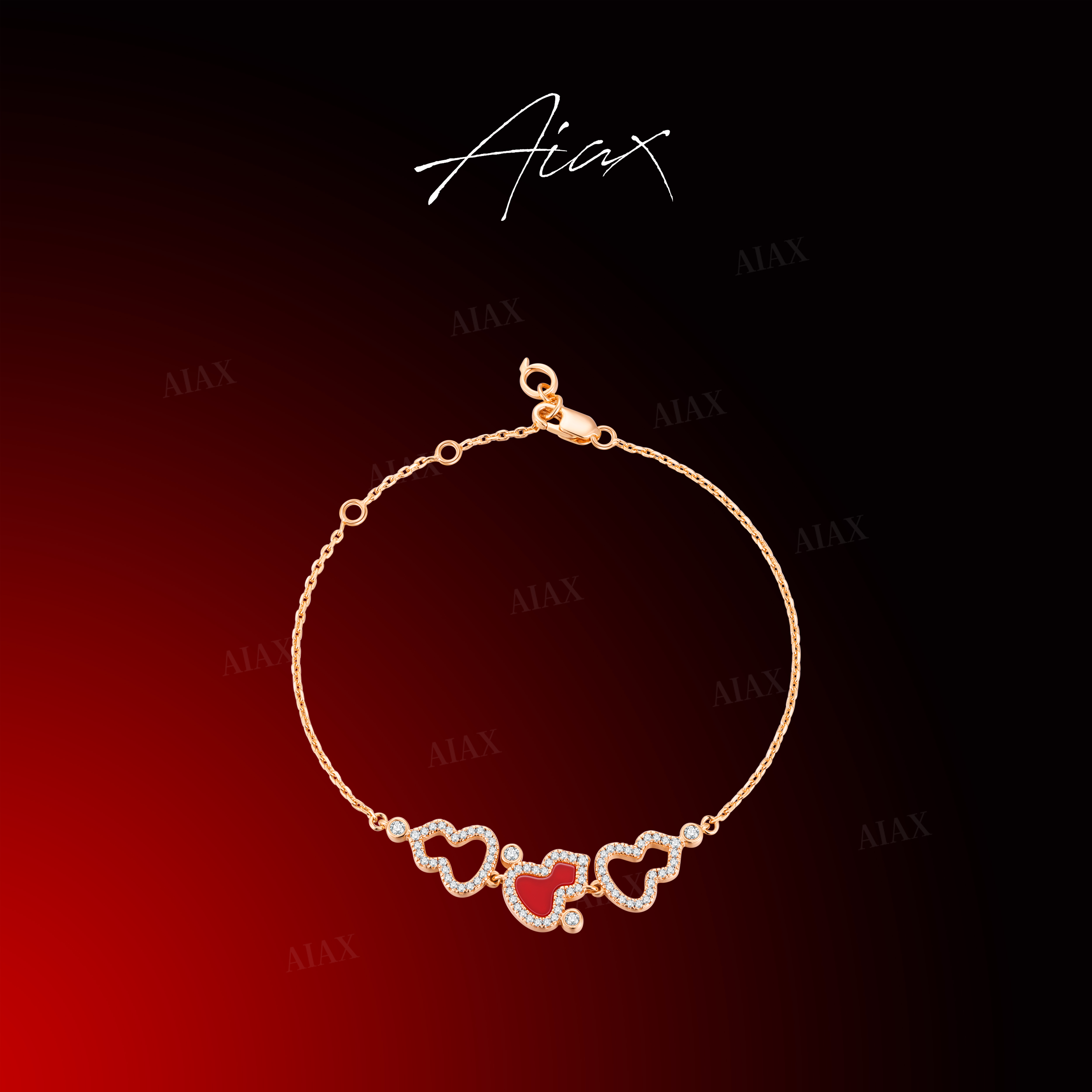 AIAX 925银 镀K金 【情人节】【福禄】经典葫芦手链TSS7335