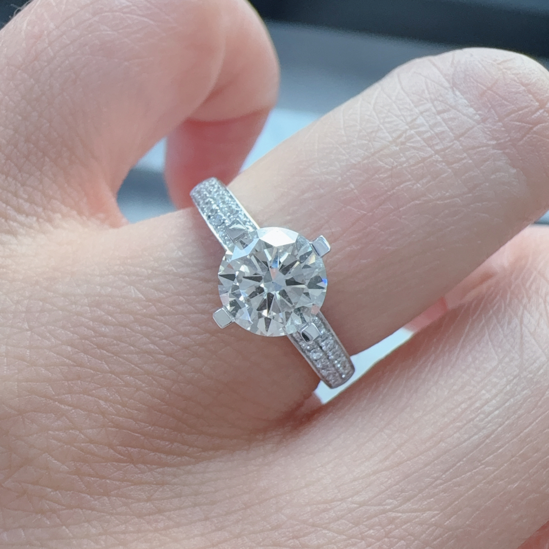 18k金1.22克拉钻戒ijsi13圈口天然钻石戒指A19010413