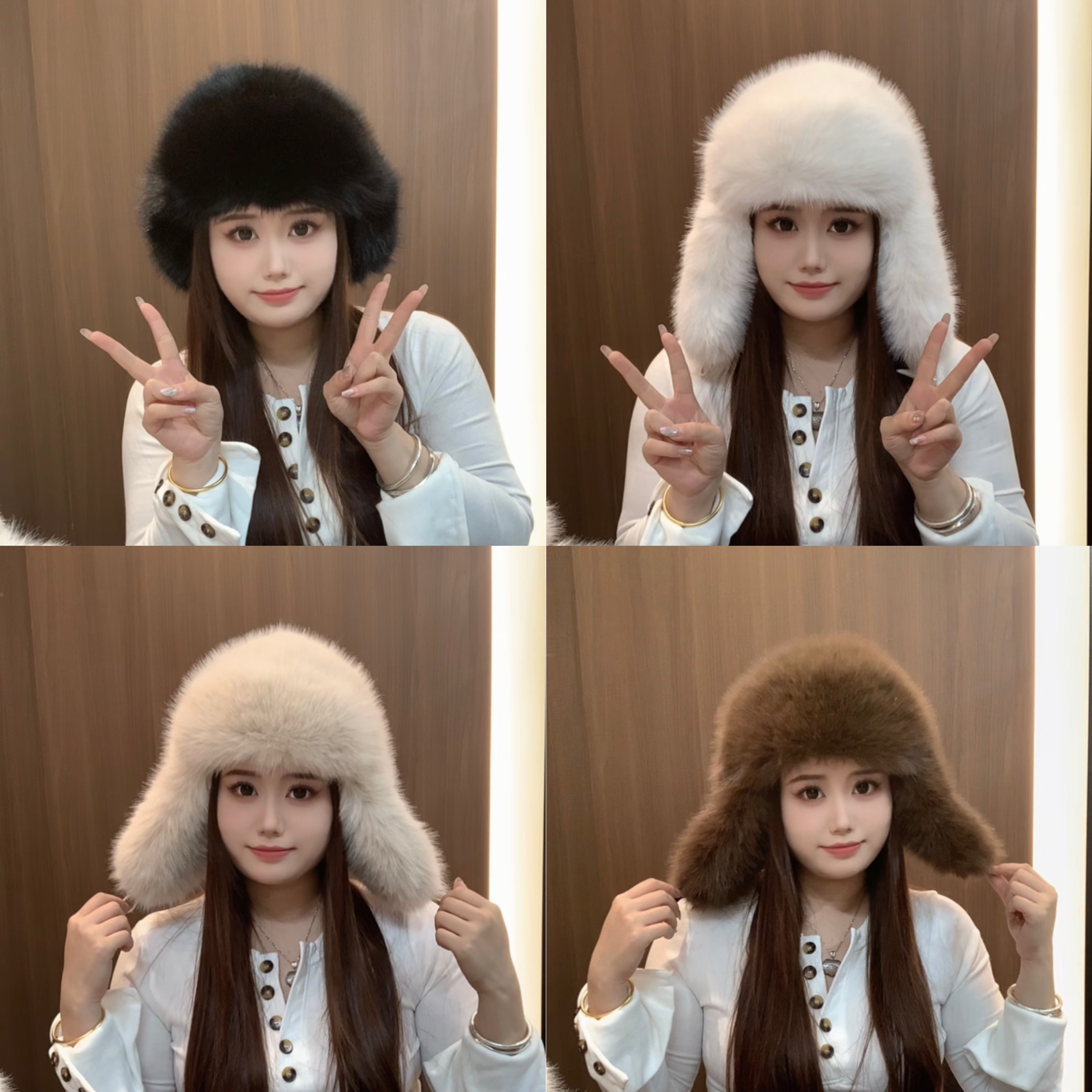 秋冬韩版加厚雷锋帽保暖抗风防寒网红百搭时尚仿狐狸毛毛男女通用