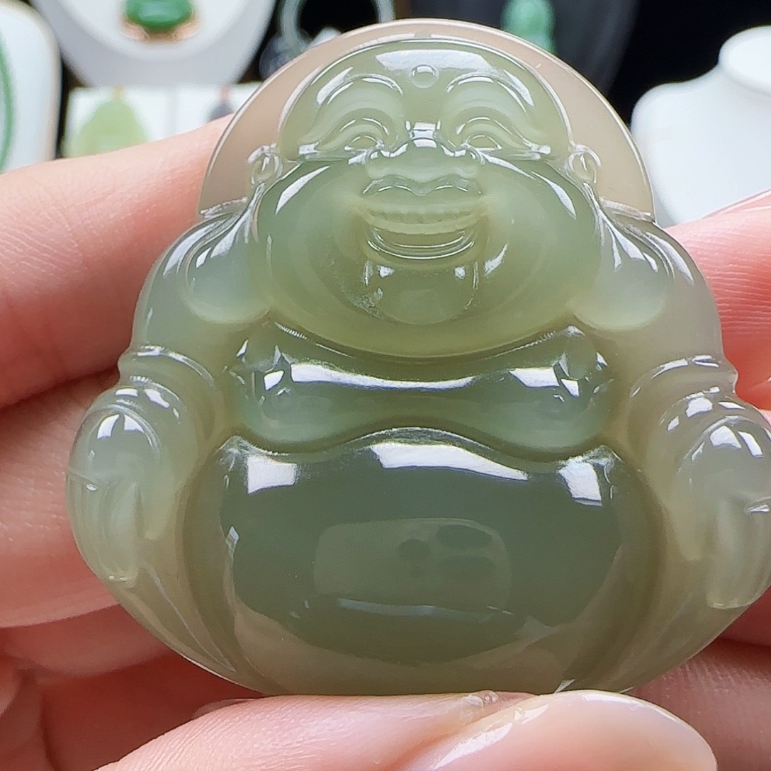 欲***语和田玉足金镶嵌颈饰