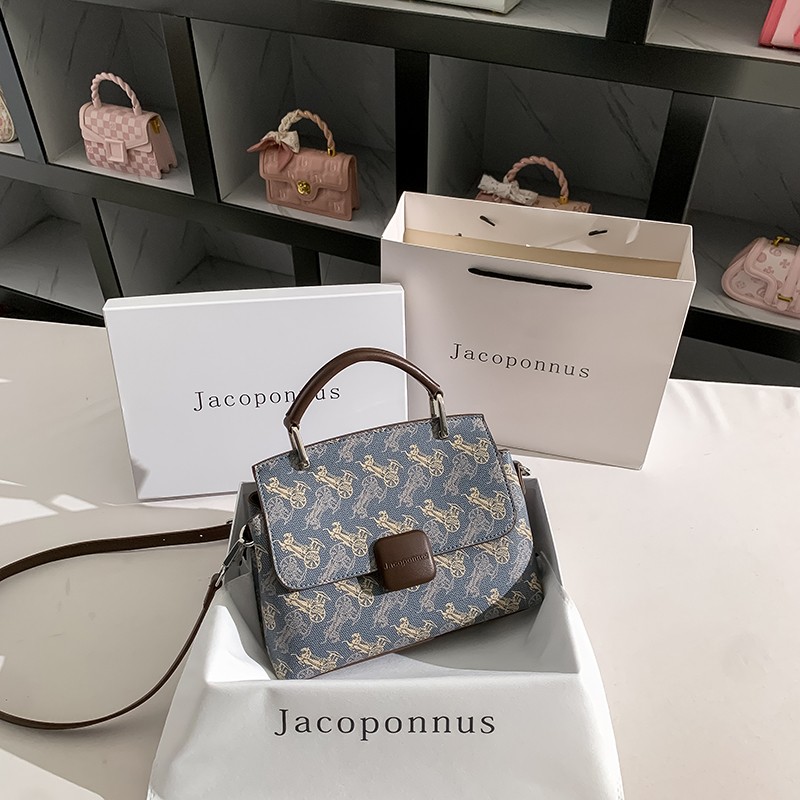 【雅各邦】真皮邮差包女士2025新款包包轻奢高级感小众大容量手提包