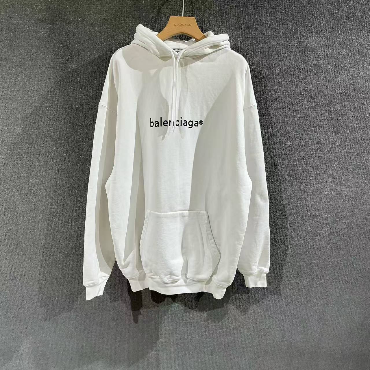 未使用 Balenciaga/巴黎世家 （pm）字母印花帽衫卫衣 xs码/0742