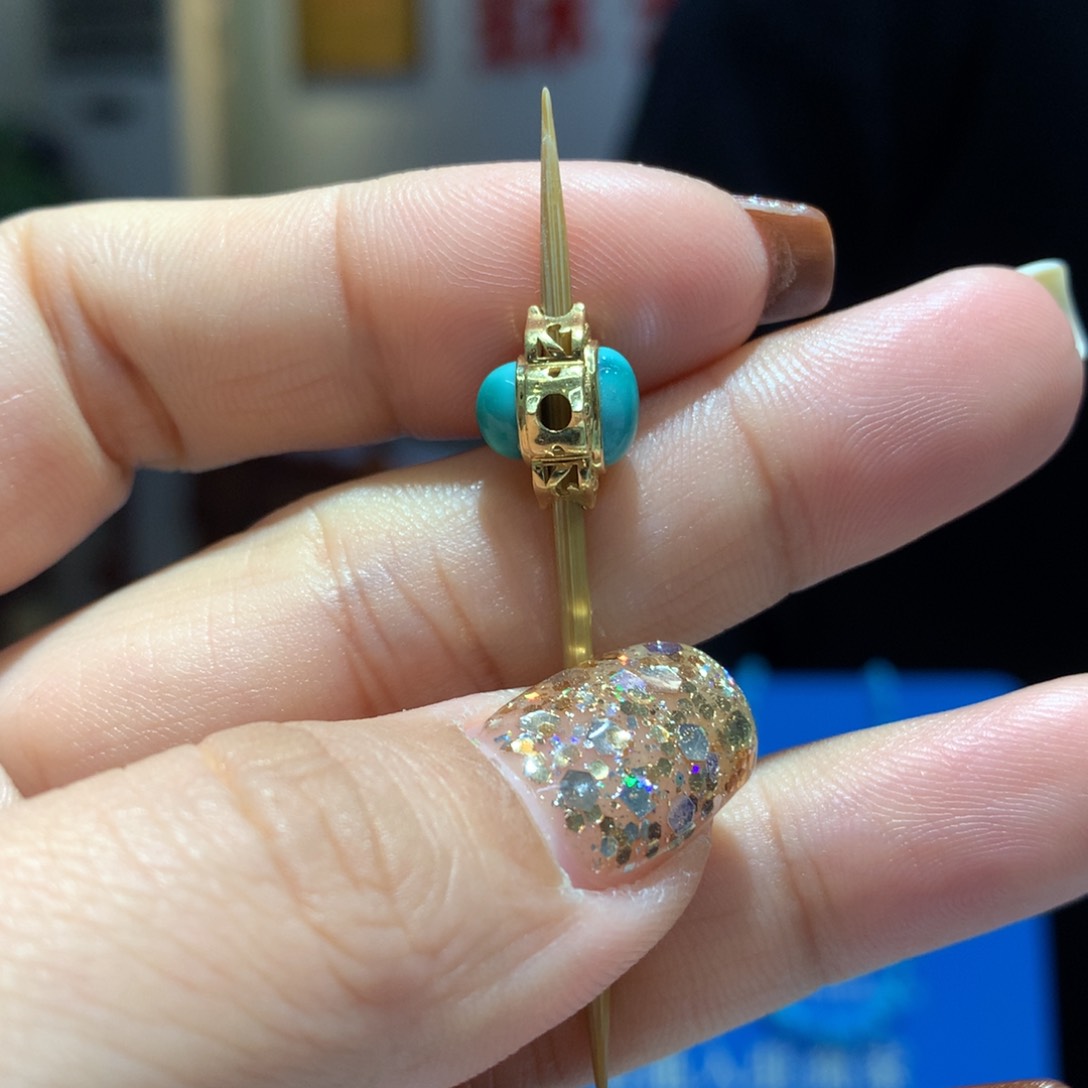 18K金镶嵌绿松石配饰