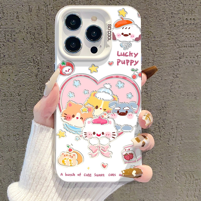 可爱适用苹果配件vivo小米红米荣耀华为数码防摔精孔手机壳卡通