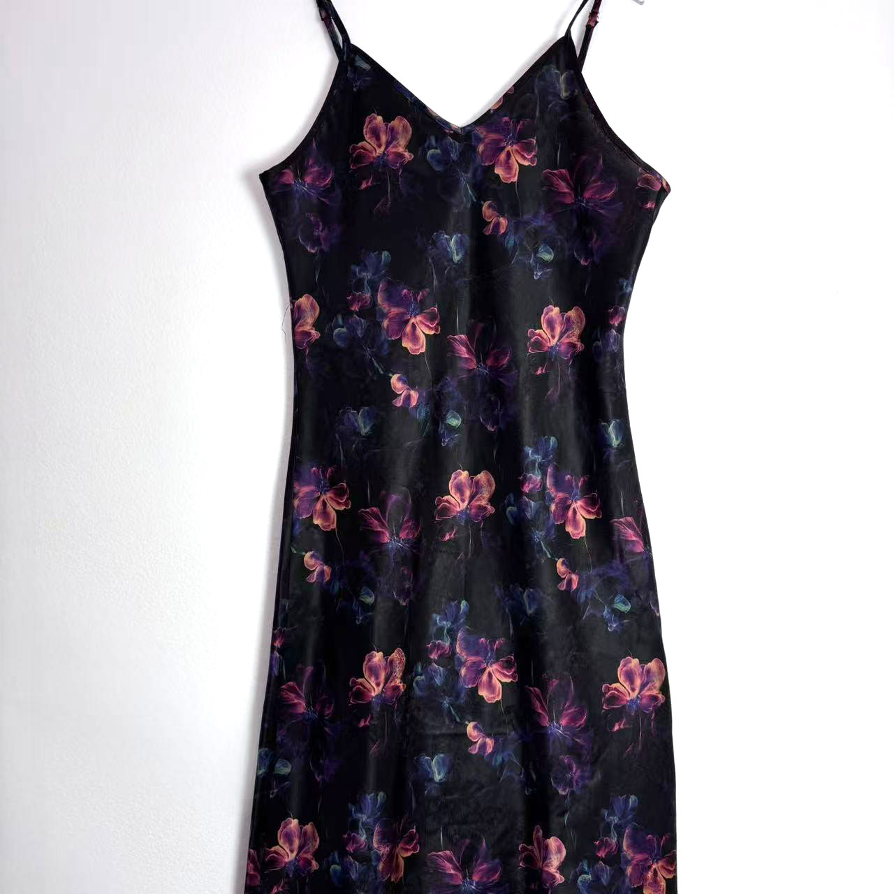 新中式吊带连衣裙斜裁显瘦百搭