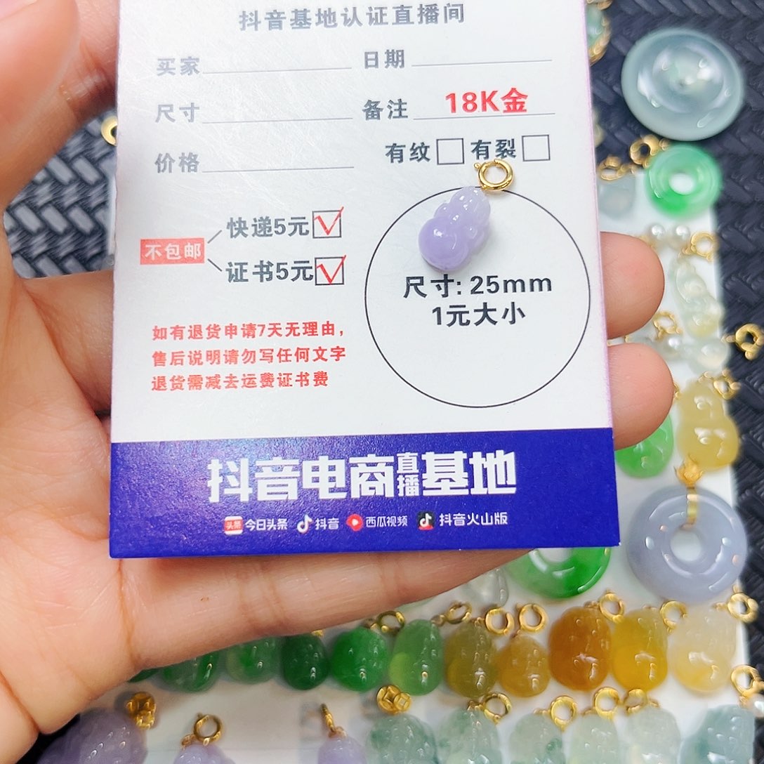 东***京翡翠18K金镶嵌颈饰