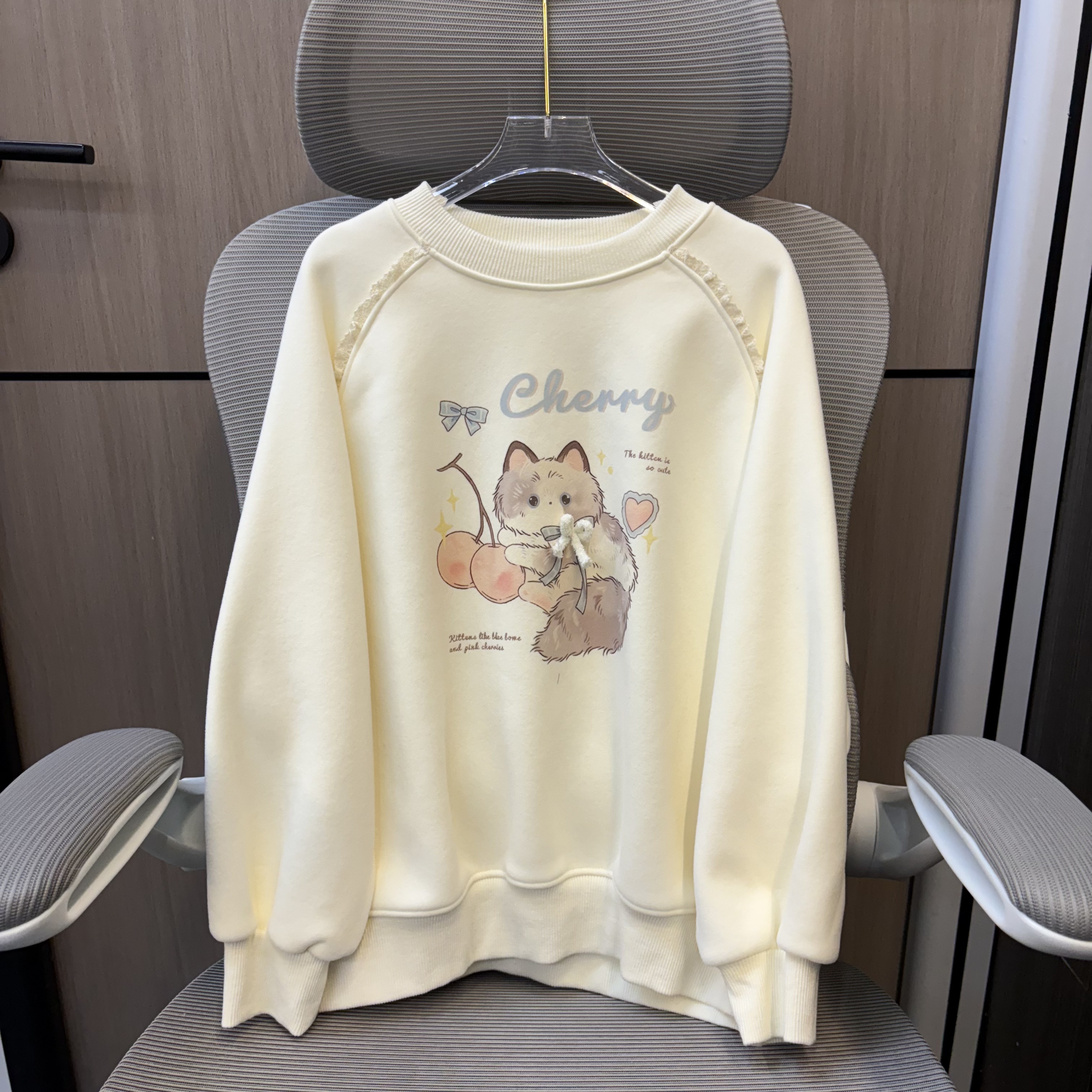 冬款洋气布偶猫加绒女童圆领卫衣 F216 216 R