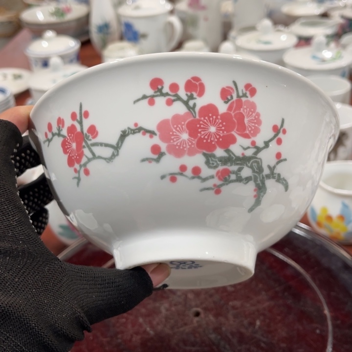 陶瓷醴陵群力釉下五彩16.5厘米碗