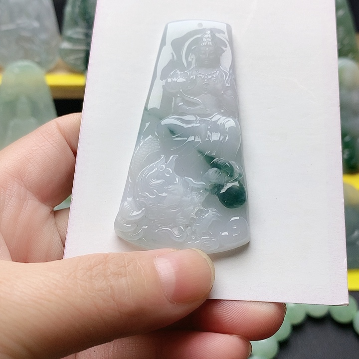 冬***。翡翠未镶嵌吊坠(不含链)大势至菩萨