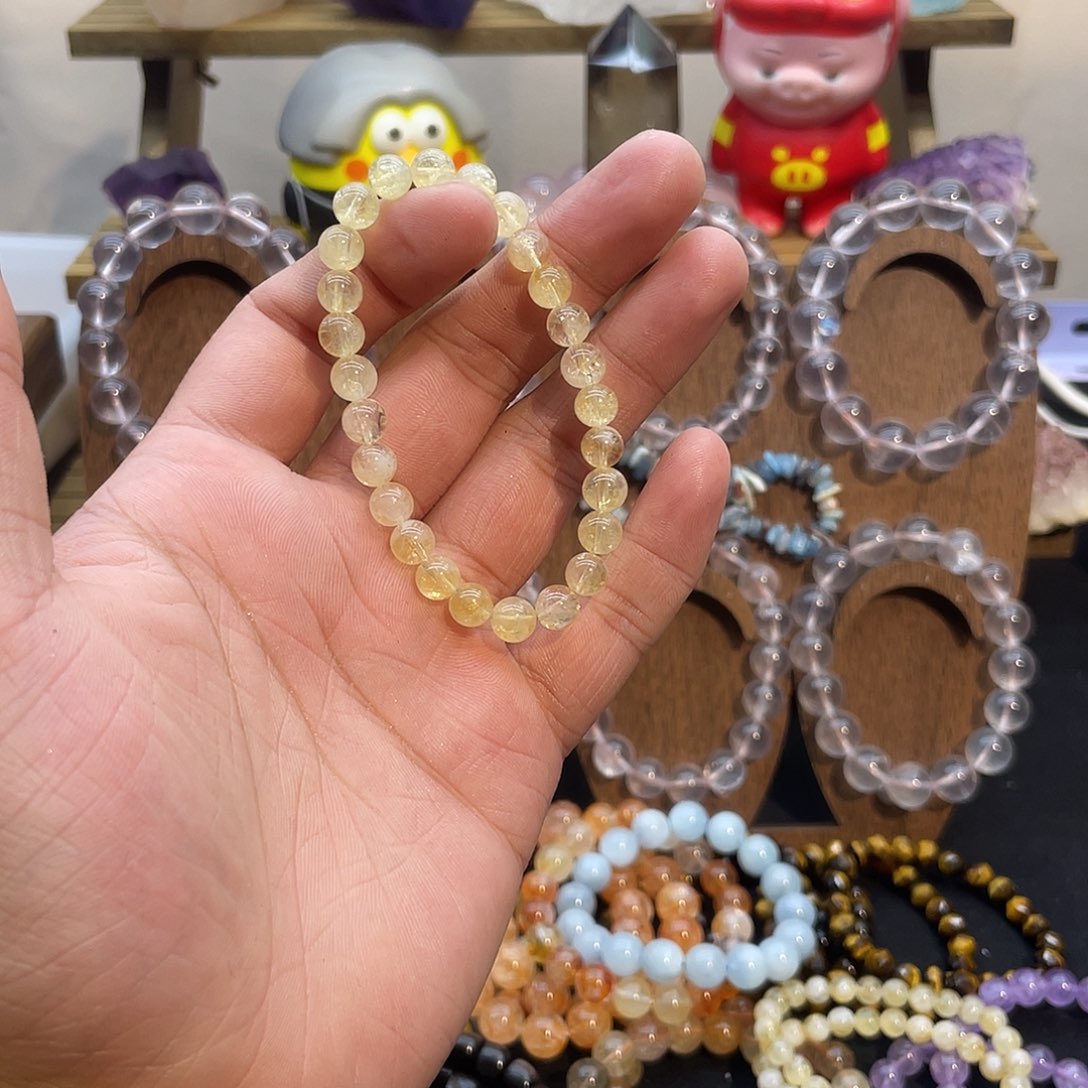 ****仁未镶嵌水晶手链黄塔晶