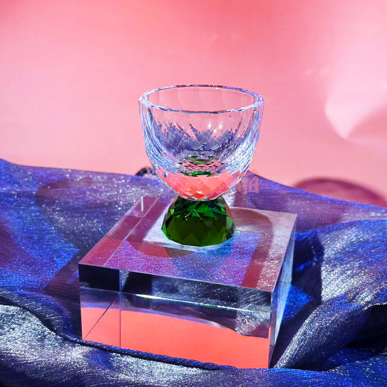 星芒棱境Stella Prism系列-绿色菱形纹主人杯茶杯