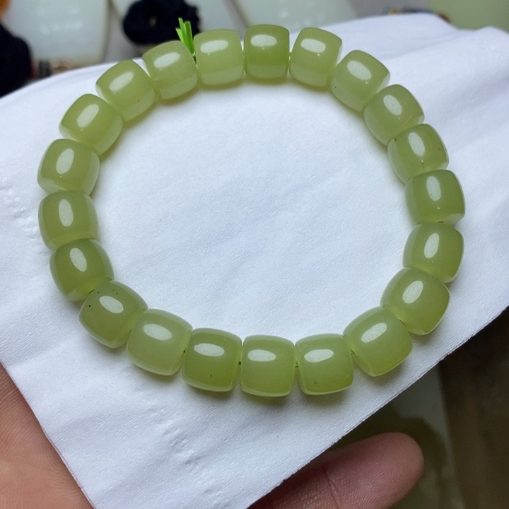 卡 10 直切青海冰黄口手串