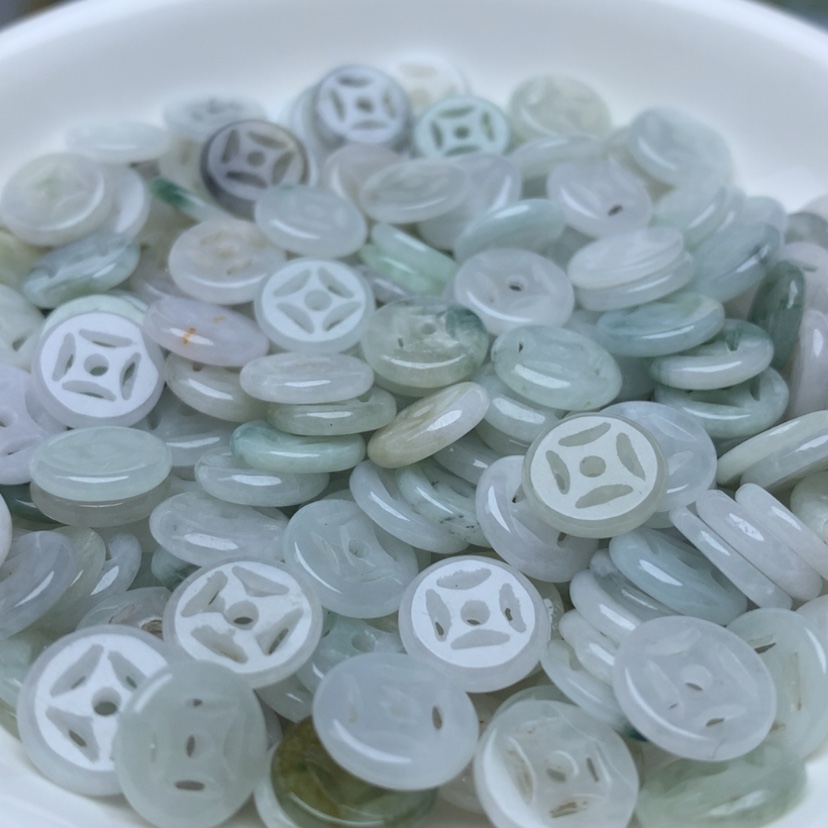 【闪购商品】翡翠手链未镶嵌卡10金钱扣50个