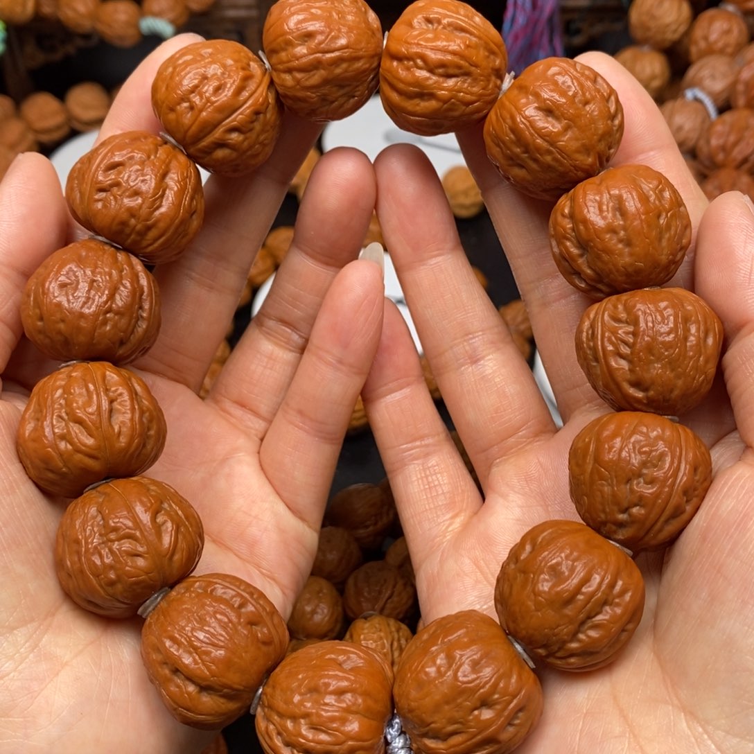 桃核手串肉筋桃心