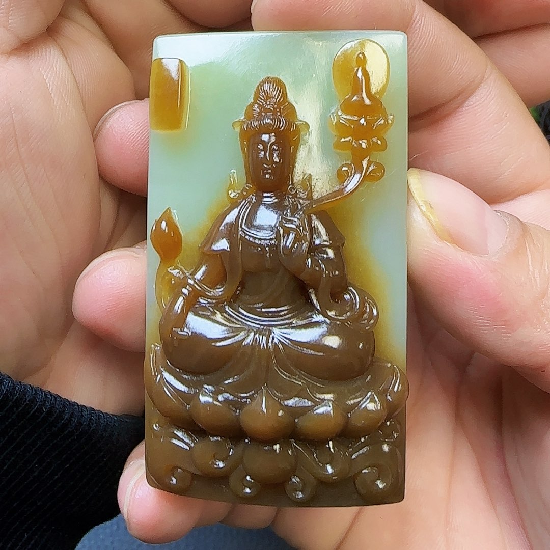 六***爷和田玉（糖玉）未镶嵌挂件