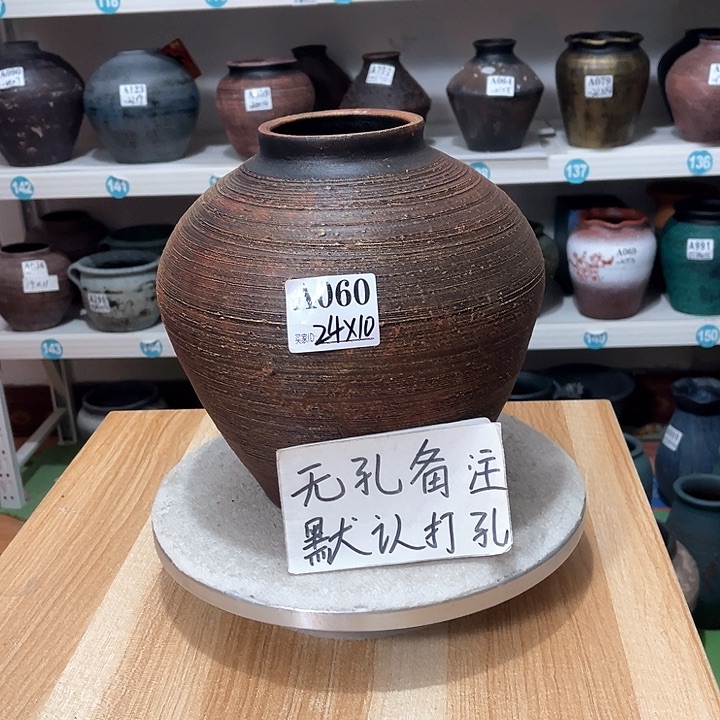 红陶手工制作工艺花盆