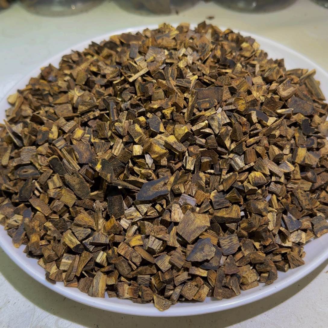 沉香沉香碎屑虎斑紫棋碎料100克！！