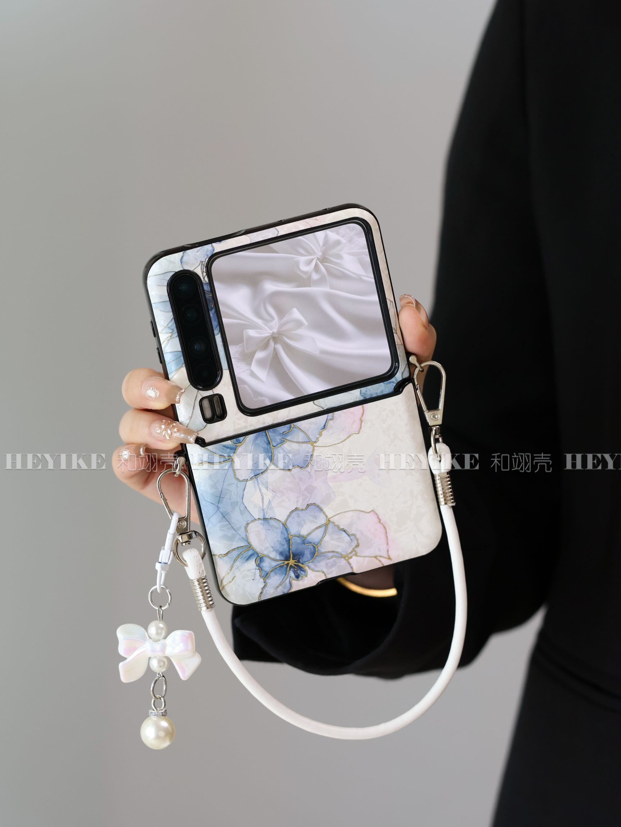 新款国风烫金晕染适用华为purax手机壳折叠pocket2包中轴mixflip2