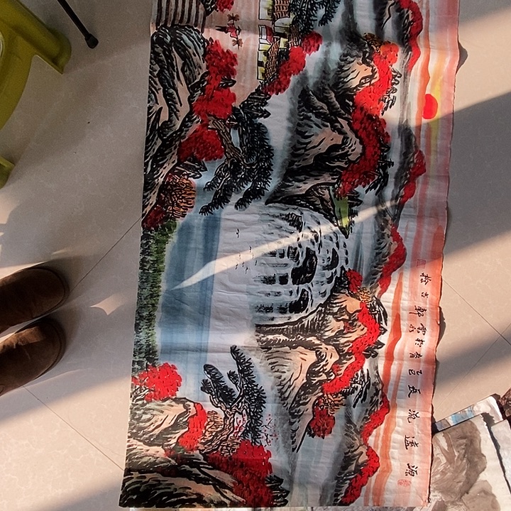 国画四尺横幅山水