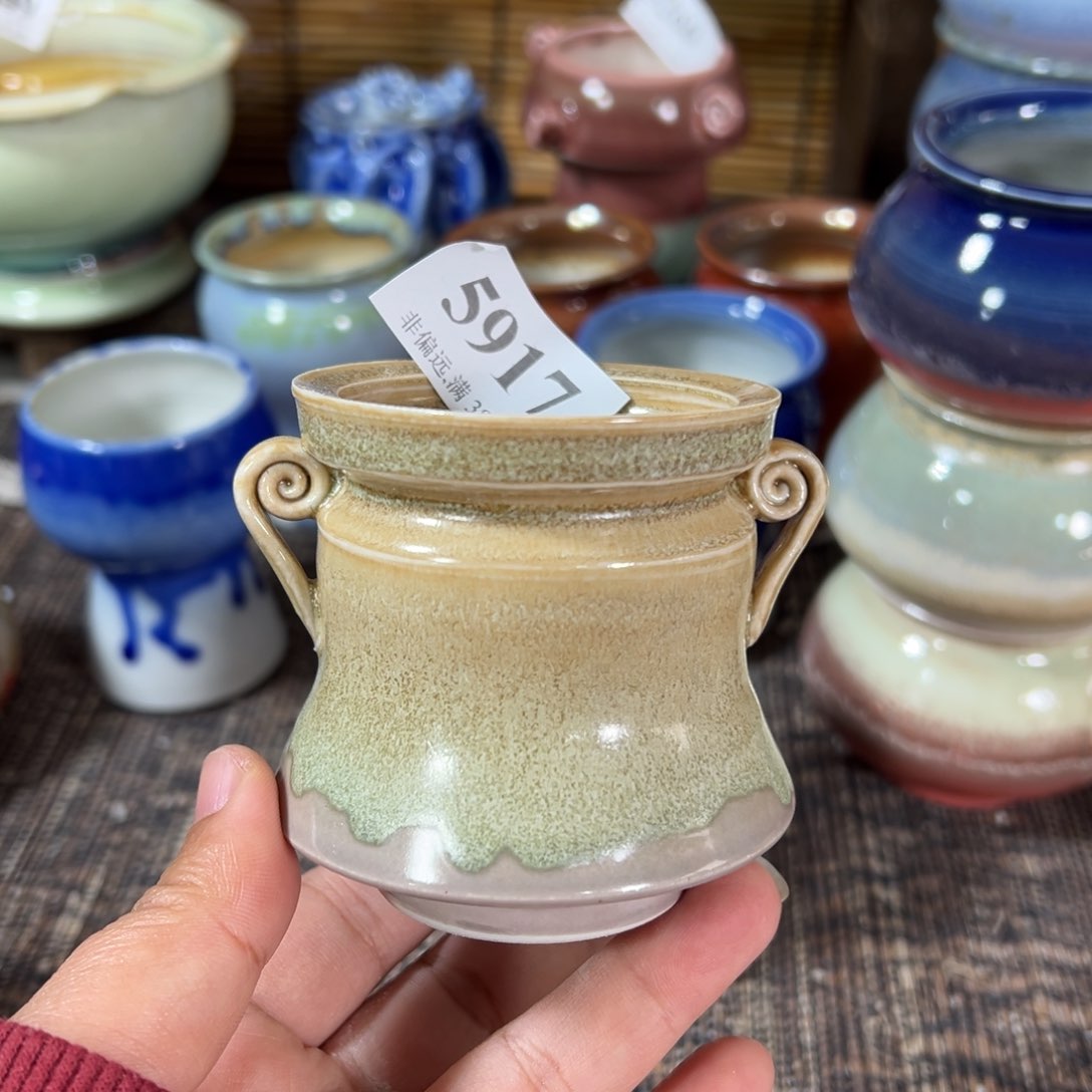 红陶赫*娘景德镇手工花盆