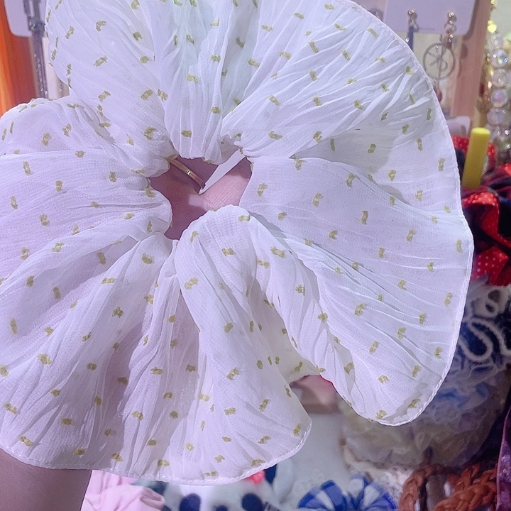 布艺非金属波点发圈