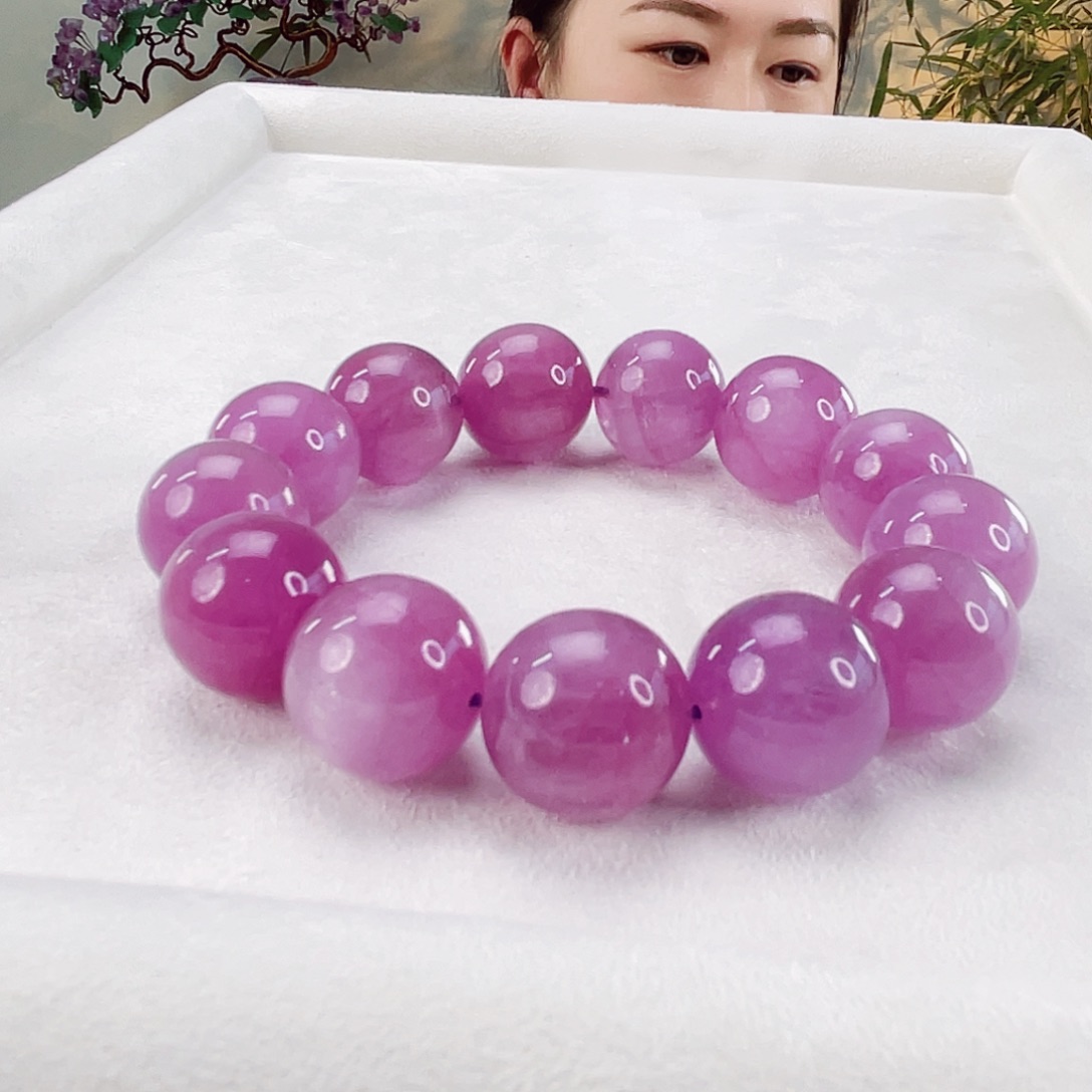 辉石手链未镶嵌紫锂辉16.8