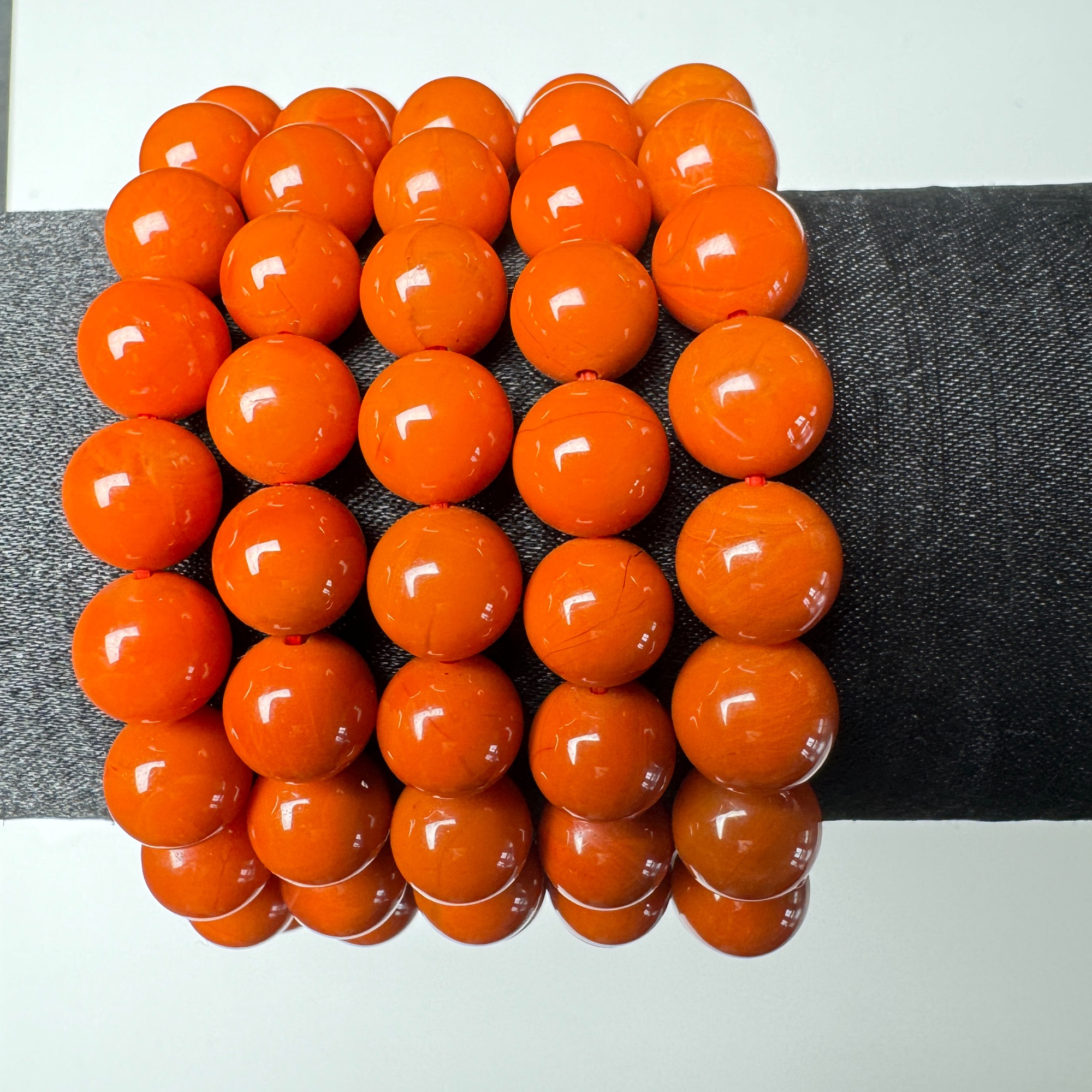 KC0040川料柿子红手串（天然珠宝多样性发其一）