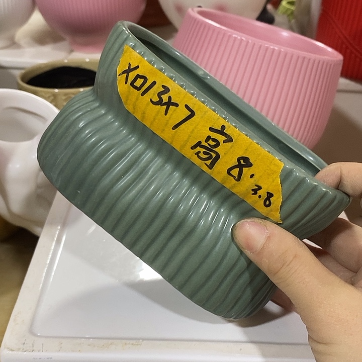 陶摆件陶盆有孔 瑕疵介意勿拍